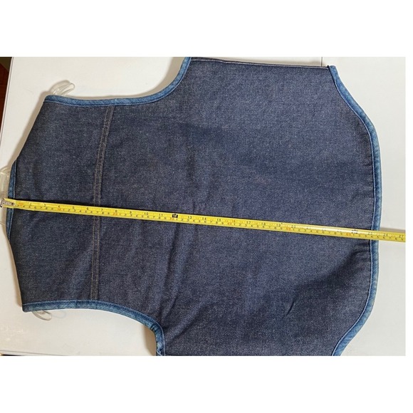 Vintage Carhartt Denim Sherpa Vest Mens Large Workwear Trucker Lined - Picture 13 of 15